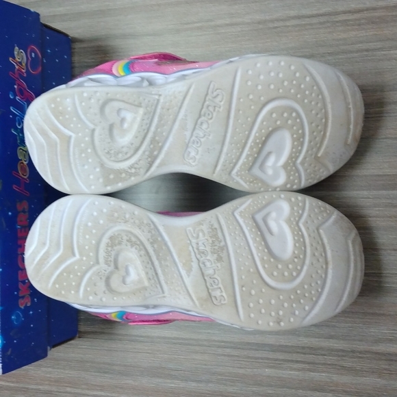 Skechers S Lights Heart Lights Rainbow Lux Light-Up Shoes Sz 12 - Picture 4 of 11